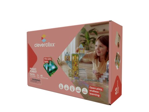 CLEVERCLIXX - klocki magnetyczne Magic Forest Pack Pastel - 65 el.