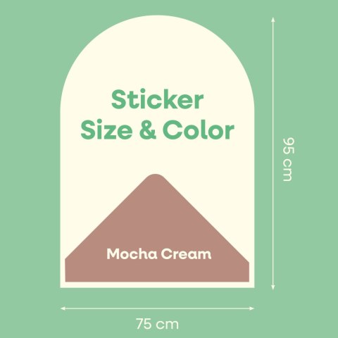 CLEVERCLIXX - magnetyczna naklejka ścienna 95x75cm, mocha cream