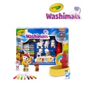Crayola Figurki do malowania i mycia - zwierzątka 5 szt., flamastry zmywalne 8 szt., szczoteczka, wanna -Washimals Psi Patrol 3+