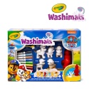 Crayola Figurki do malowania i mycia - zwierzątka 5 szt., flamastry zmywalne 8 szt., szczoteczka, wanna -Washimals Psi Patrol 3+