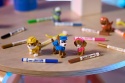 Crayola Figurki do malowania i mycia - zwierzątka 5 szt., flamastry zmywalne 8 szt., szczoteczka, wanna -Washimals Psi Patrol 3+