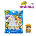 Crayola Figurki do malowania i mycia - zestaw zwierzątko 1szt., flamastry zmywalne 2 szt., szczoteczka Washimals Psi Patrol 3+