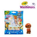 Crayola Figurki do malowania i mycia - zestaw zwierzątko 1szt., flamastry zmywalne 2 szt., szczoteczka Washimals Psi Patrol 3+