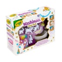 Crayola Figurki do malowania i mycia - zwierzątka 4 szt, flamastry zmywalne 6 szt., szczoteczka, wanna Washimals Kotki Glam 3+