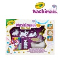 Crayola Figurki do malowania i mycia - zwierzątka 4 szt, flamastry zmywalne 6 szt., szczoteczka, wanna Washimals Kotki Glam 3+