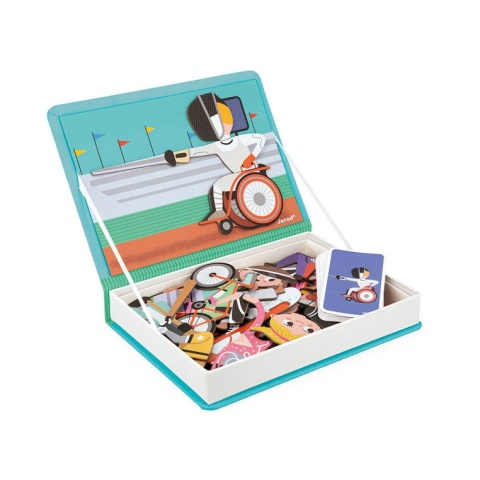 Janod Magnetyczna układanka Sport Magnetibook AKCJA DLA NIKOSIA