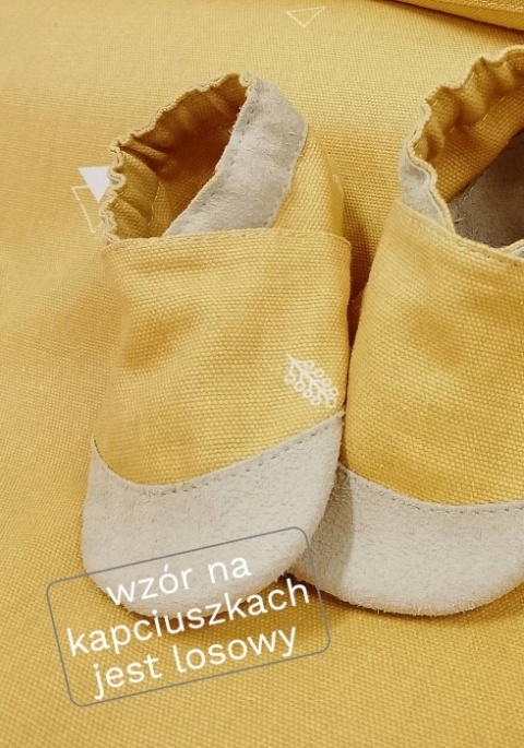 LIMITED EDITION kolekcja WIOSNA kapcie Barefoot PANAMA ŻÓŁTE SŁOŃCE PRO z kauczukową podeszwą