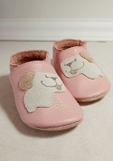 Kapcie dziecięce Barefoot SOFT PIESEK różowy z zamszową podeszwą