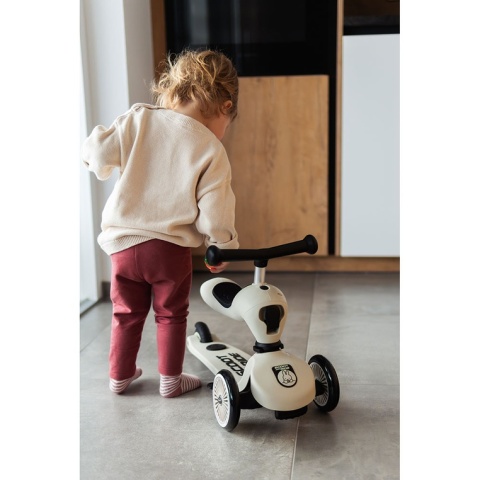 SCOOTANDRIDE Highwaykick 1 Push and Go 2w1 Jeździk i hulajnoga z rączką do prowadzenia 1-5 lat Miffy Ash