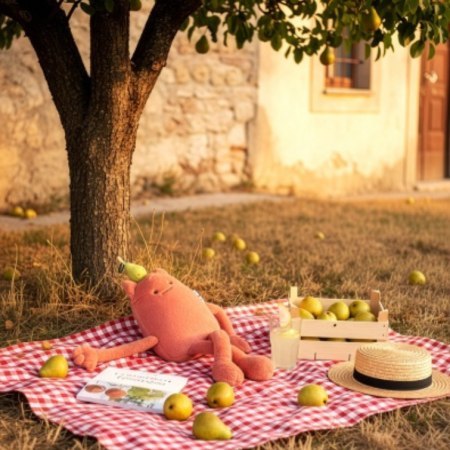 DOUDOU - MIAM! Britney Pear, 40 cm, różowa gruszka