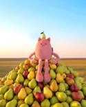 DOUDOU - MIAM! Britney Pear, 60 cm, różowa gruszka