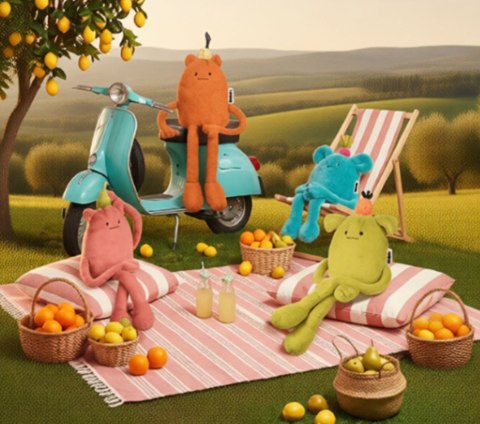 DOUDOU - MIAM! Britney Pear, 60 cm, różowa gruszka