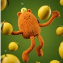 DOUDOU - MIAM! John Lemon, 60 cm, pomarańczowa cytryna