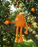 DOUDOU - MIAM! John Lemon, 60 cm, pomarańczowa cytryna