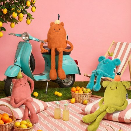 DOUDOU - MIAM! John Lemon, 60 cm, pomarańczowa cytryna