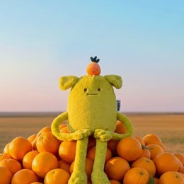 DOUDOU - MIAM! Laurent Jade, 40 cm, zielona pomarańcza