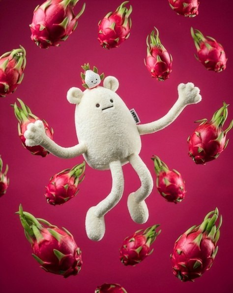 DOUDOU - MIAM! Smoczy Owoc No Name, 60 cm, biały