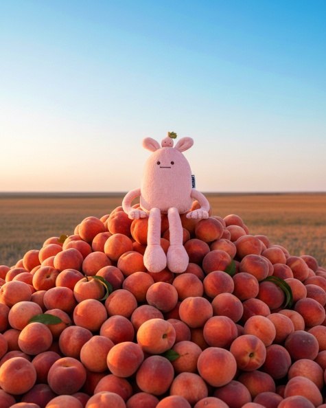 DOUDOU - MIAM! Taylor Peach, 60 cm, różowa brzoskwinia