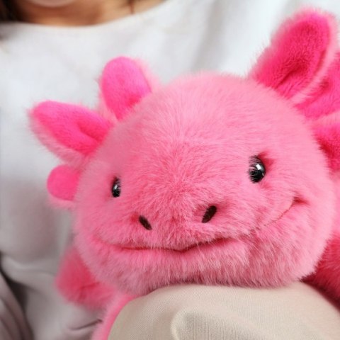 DOUDOU - obciążeniowy pluszowy aksolotl Podcoll Histoire d'Ours, 50 cm, różowy neonowy