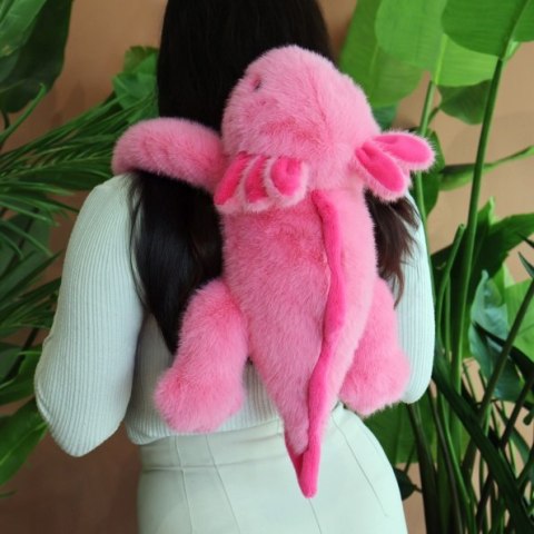 DOUDOU - obciążeniowy pluszowy aksolotl Podcoll Histoire d'Ours, 50 cm, różowy neonowy