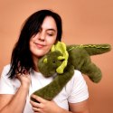 DOUDOU - obciążeniowy pluszowy dinozaur Podcoll Histoire d'Ours, 50 cm, ciemny zielony
