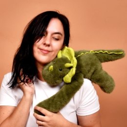DOUDOU - obciążeniowy pluszowy dinozaur Podcoll Histoire d'Ours, 50 cm, ciemny zielony