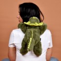 DOUDOU - obciążeniowy pluszowy dinozaur Podcoll Histoire d'Ours, 50 cm, ciemny zielony