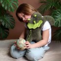DOUDOU - obciążeniowy pluszowy dinozaur Podcoll Histoire d'Ours, 50 cm, ciemny zielony
