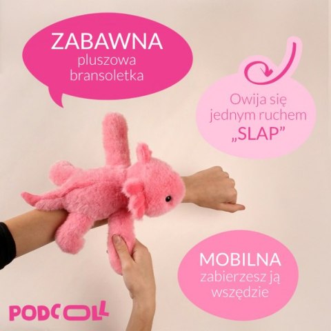 DOUDOU - pluszowa bransoletka slap aksolotl Podcoll, Histoire d'Ours, różowy