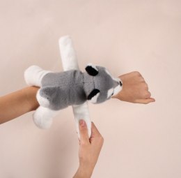 DOUDOU - pluszowa bransoletka slap husky Podcoll, Histoire d'Ours, jasny szary