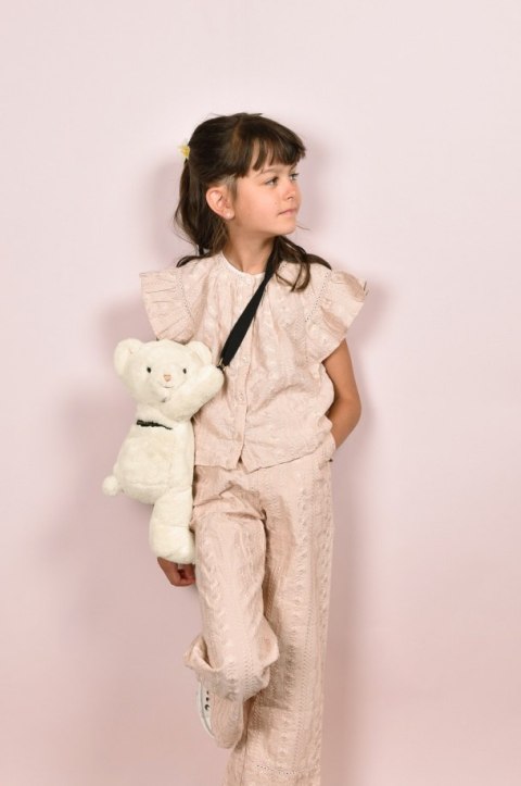 DOUDOU - pluszowa torba na ramię miś, Doudou et Compagnie, kość słoniowa