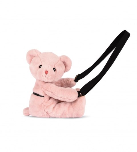 DOUDOU - pluszowa torba na ramię miś, Doudou et Compagnie, pudrowy róż