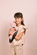 DOUDOU - pluszowa torba na ramię miś, Doudou et Compagnie, pudrowy róż