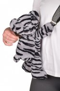 DOUDOU - pluszowa torba na ramię miś w zebrę, Doudou et Compagnie, czarno-biały zebra