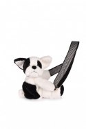DOUDOU - pluszowa torba na ramię pies, Doudou et Compagnie, czarno-biały