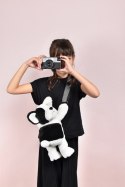 DOUDOU - pluszowa torba na ramię pies, Doudou et Compagnie, czarno-biały