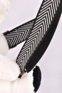 DOUDOU - pluszowa torba na ramię pies, Doudou et Compagnie, czarno-biały