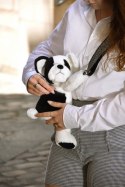 DOUDOU - pluszowa torba na ramię pies, Doudou et Compagnie, czarno-biały