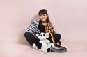 DOUDOU - pluszowa torba na ramię pies, Doudou et Compagnie, czarno-biały