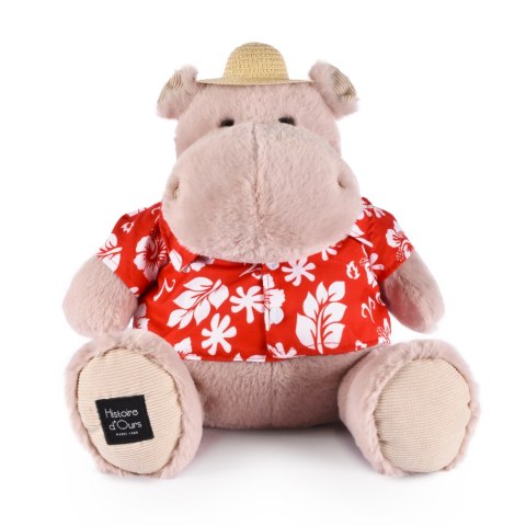 DOUDOU - pluszowy hipopotam ALOHA Histoire d'Ours, 38 cm, pudrowy