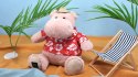DOUDOU - pluszowy hipopotam ALOHA Histoire d'Ours, 38 cm, pudrowy