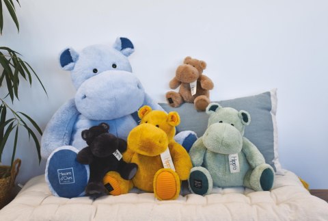 DOUDOU - pluszowy hipopotam AMANDE Histoire d'Ours, 40 cm, zielony