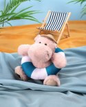 DOUDOU - pluszowy hipopotam Bubble Beach Histoire d'Ours, 20 cm, pudrowy