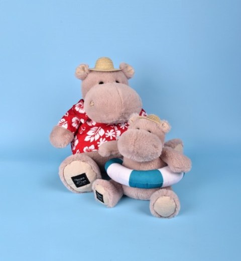 DOUDOU - pluszowy hipopotam Bubble Beach Histoire d'Ours, 20 cm, pudrowy