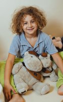 DOUDOU - pluszowy hipopotam HELLO BROOK Histoire d'Ours, 20 cm, beżowy