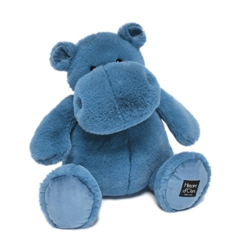 DOUDOU - pluszowy hipopotam HIP'BLUE Histoire d'Ours, 40 cm, niebieski