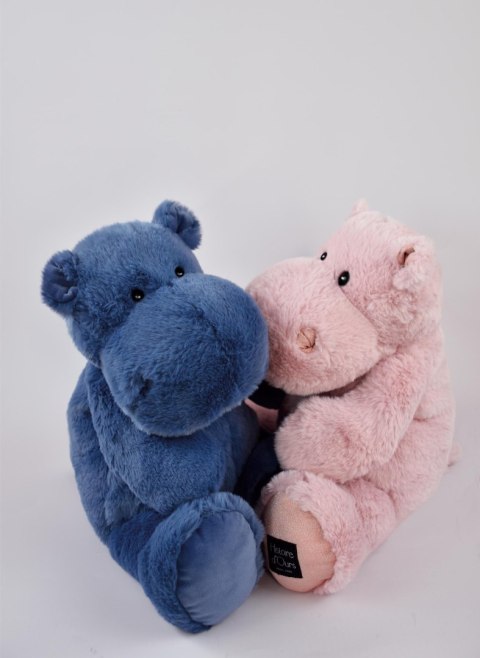 DOUDOU - pluszowy hipopotam HIP'BLUE Histoire d'Ours, 40 cm, niebieski