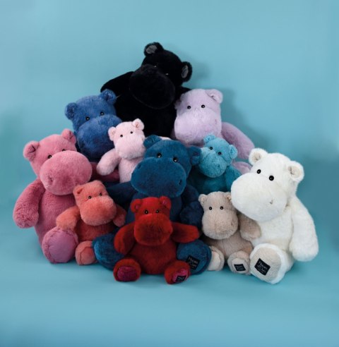 DOUDOU - pluszowy hipopotam HIP'BLUE Histoire d'Ours, 40 cm, niebieski