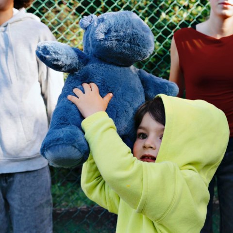 DOUDOU - pluszowy hipopotam HIP'BLUE Histoire d'Ours, 40 cm, niebieski