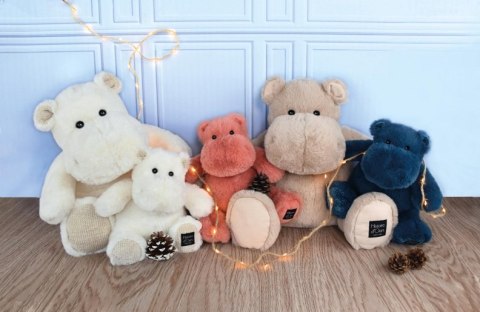 DOUDOU - pluszowy hipopotam HIP'COOL Histoire d'Ours, 40 cm, beżowy